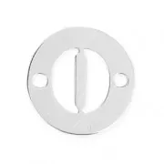 Distanziatore rotondo 2 fori lettera O 8.5 mm in Argento 925 x1