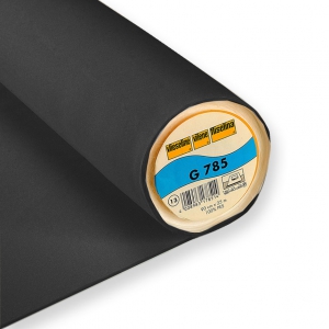 Vlieseline tela sottile termoadesiva e bi-stretch G785 Nero x 10cm