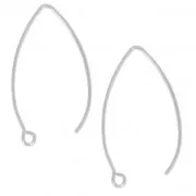 Ganci per orecchini mm. 40 in acciaio inox x2