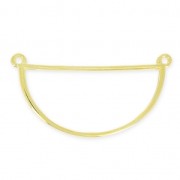 Distanziatore semi-cerchio 2 anelli da personalizzare 20x37 mm Dorato con oro fino x1