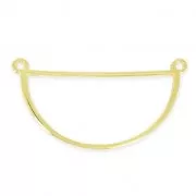 Distanziatore semi-cerchio 2 anelli da personalizzare 20x37 mm Dorato con oro fino x1