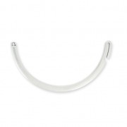 Mezzo bracciale da personalizzare con foro per cordone 1mm placcatura argento fino anticato