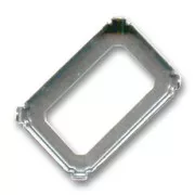 Castone PureCrystal 4627 mm. 27x18,5 argentato brunito