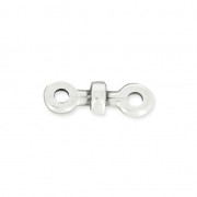 Distanziatore con rondella 12 mm per laccetti di 1.5 mm placcatura argento fino anticato|raw }}