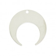 Pendente mezzaluna 20 mm Placcatura argento fino x1|raw }}