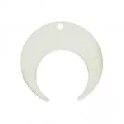 Pendente mezzaluna 20 mm Placcatura argento fino x1