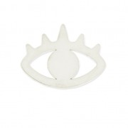 Distanziatore occhio portafortuna traforato 20 mm argentato x1