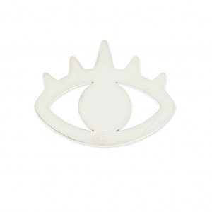 Distanziatore occhio portafortuna traforato 20 mm argentato x1