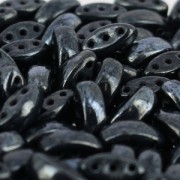 Perle in vetro (Rep. Ceca) 3 fori Cali Beads 3x8mm Jet Hematite x30|raw }}