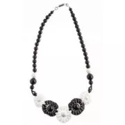 Perle in vetro (Rep. Ceca) 3 fori Cali Beads 3x8mm Green Silk x30