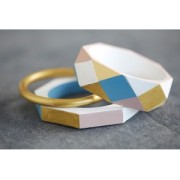 Set d 2 bracciali ad anello in legno grezzo da decorare Medio x1