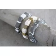 Set di 2 bracciali rotondi di legno grezzo da decorare Medio x1