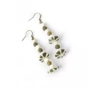 Set di 18 perle piatte in legno grezzo naturale 25 mm x1