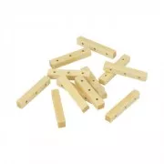 Set di 12 tubi in legno 3 fori 5x30 mm x1