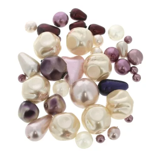 Abbinamento di perline di Bohemia madreperlate rosa x50g