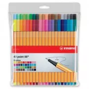 Etui de 40 stylos feutres Point 88 STABILO pointe fine 0.4 mm