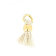 Mini Pompon di cotone 7 mm Crema - Dorato con oro fino con oro fino x1|raw }}