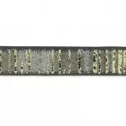 Nastro sintetico fantasia 5 mm strisce scure con riflessi dorati x1,2m