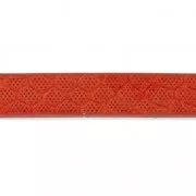 Nastro sintetico fantasia 5 mm effetto rettile Red Coral Metallic x1,2m