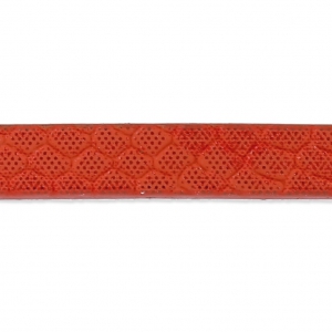 Nastro sintetico fantasia 5 mm effetto rettile Red Coral Metallic x1,2m
