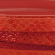 Nastro sintetico fantasia 5 mm effetto rettile Red Coral Metallic x1,2m