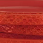 Nastro sintetico fantasia 5 mm effetto rettile Red Coral Metallic x1,2m