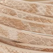 Nastro sintetico fantasia 5 mm effetto rettile Sand Metallic x1,2m