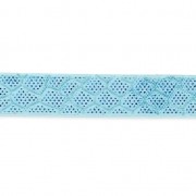 Nastro sintetico fantasia 5 mm effetto rettile Blu metallizzato x1,2 m