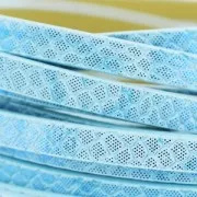 Nastro sintetico fantasia 5 mm effetto rettile Blu metallizzato x1,2 m