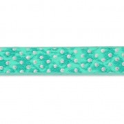 Nastro sintetico fantasia 5mm effetto rettile Menta Pois Métallisé x1,2m