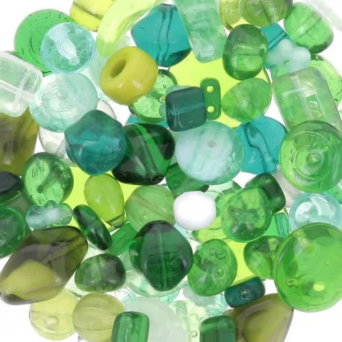 Abbinamento di perline di Bohemia verde x50g