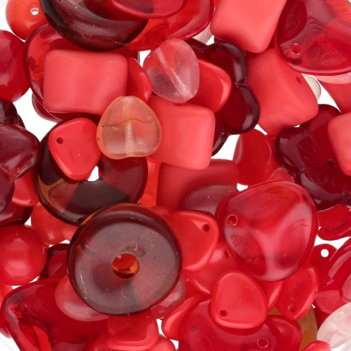 Abbinamento di perline di Bohemia rosso x50g