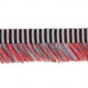 Gallone frange 20 mm Nero/Bianco/Multicolore  x30cm|raw }}