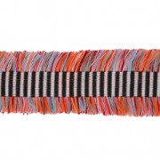 Gallone doppia frangia 28 mm Nero/Bianco/Multicolore  x30cm|raw }}