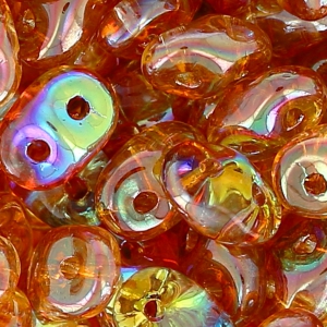 SuperDuo mm. 2.5x5 Crystal Orange Rainbow x10g