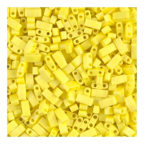 Miyuki Half Tila Beads 5x2.3x1.9 mm HTL-404FR - Op Yellow AB Mat x10g