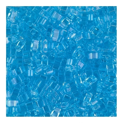 Miyuki Half Tila Beads 5x2.3x1.9 mm HTL-148 - Tr Aqua x10g