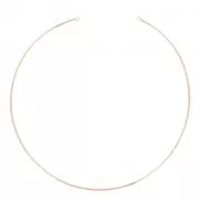 Girocollo con 2 annelli da decorare 39 cm dorato rosa HQ x1