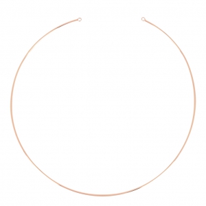 Girocollo con 2 annelli da decorare 39 cm dorato rosa HQ x1