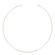 Girocollo con 2 anelli da decorare 39 cm rodiato HQ x1