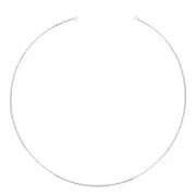 Girocollo con 2 anelli da decorare 39 cm rodiato HQ x1