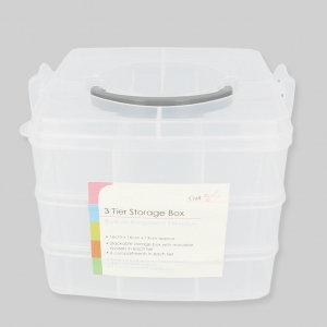 Organizer per perline 3 livelli 16x16x13 cm 18 compartimenti