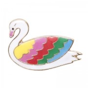 Pin's in metallo e resina epossidica Magical Summer 21mm Cygne Multicolore|raw }}