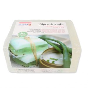 Sapone alla glicerina ecologico trasparente Aloe Vera x500g