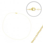 Girocollo sottile per Miyuki Delica 11/0 con maglia ovale 0.8x1mm dorato x 45 cm|raw }}