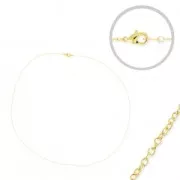 Girocollo sottile per Miyuki Delica 11/0 con maglia ovale 0.8x1mm dorato x 45 cm