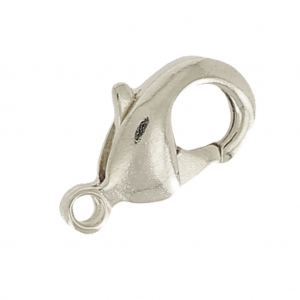 Chiusura moschettone 9.5 mm rodiato x1