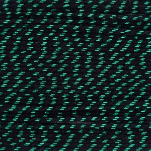 Cordon coton avec fil métallique pour réaliser des pompons 0.8 mm Noir/Vert x 20m