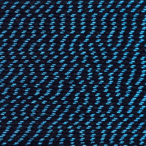 Cordon coton avec fil métallique pour réaliser des pomponse 0.8 mm Noir/Turquoise x 20m