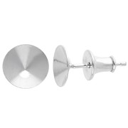 Orecchini perno con cabochon PureCrystal 1122 8 mm - Argento 925 x2